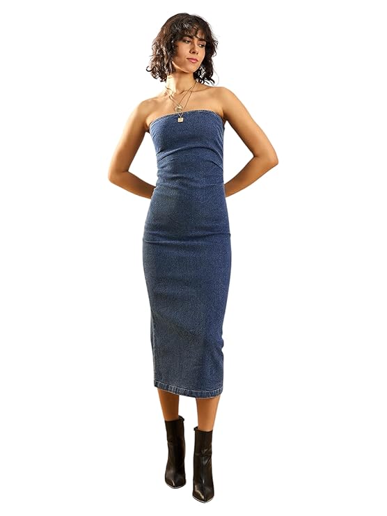 BLUE DENIM DRESS